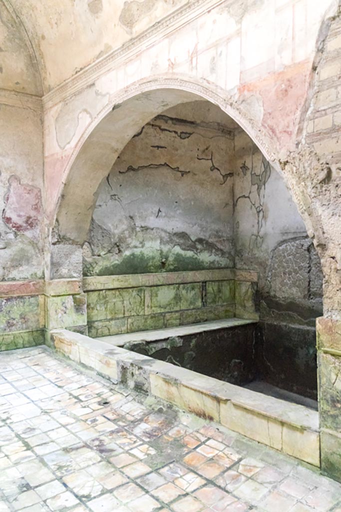Herculaneum Suburban Baths. October 2023. 
Looking towards north end of cold pool in frigidarium. Photo courtesy of Johannes Eber.